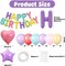 29PC Pastel Rainbow Happy Birthday Balloon Set – 16" Foil Letter Banner with Macaron Latex Balloons, 18" Star & Heart Foil Balloons – Colorful Birthday Decorations for Girls, Women, Kids & Party Themes (Macaron Rainbow)